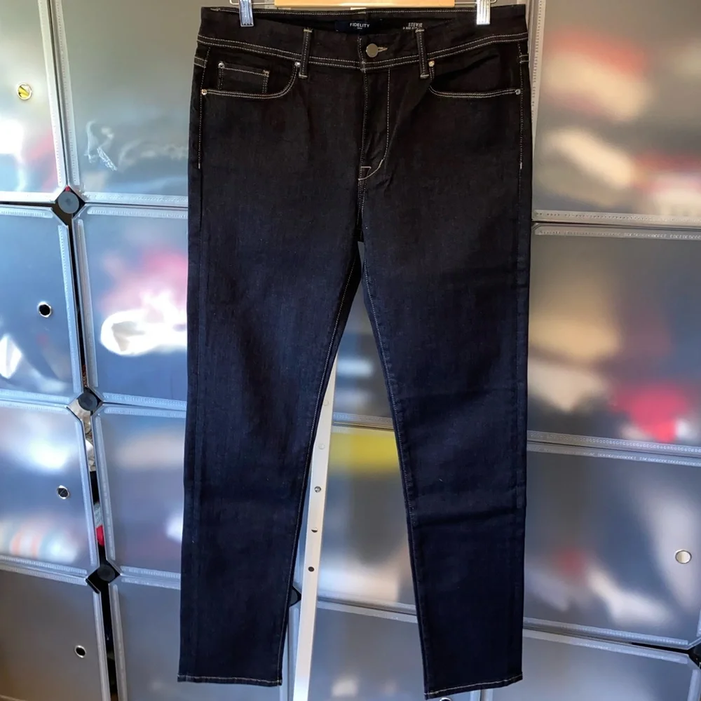 Fidelity Denim Stevie Mid Rise Slim Straight Westgate Wash Jeans Women’s Size 31 - Picture 1 of 9